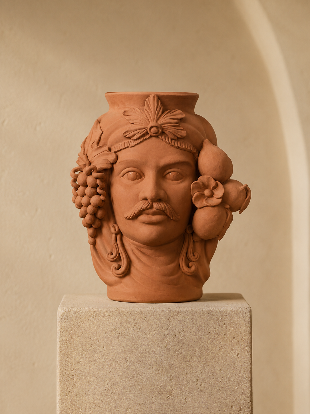 Raw Terracotta Moro Heads