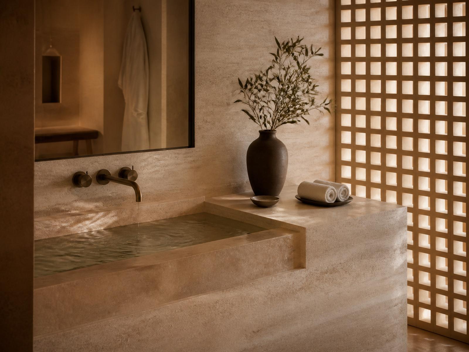 Travertine in Contemporary Hospitality